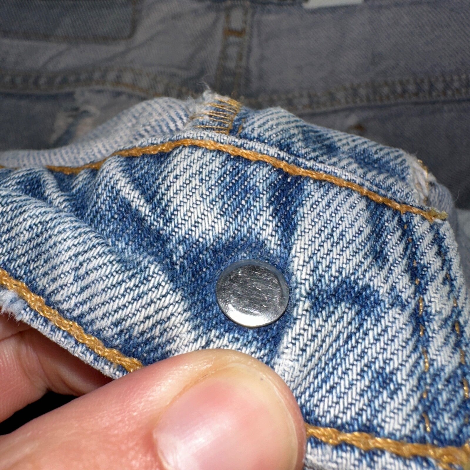 Levis 505 Vintage 90s Mexico Orange Tab Jeans 38x32 Blue Light Wash Act 36x30