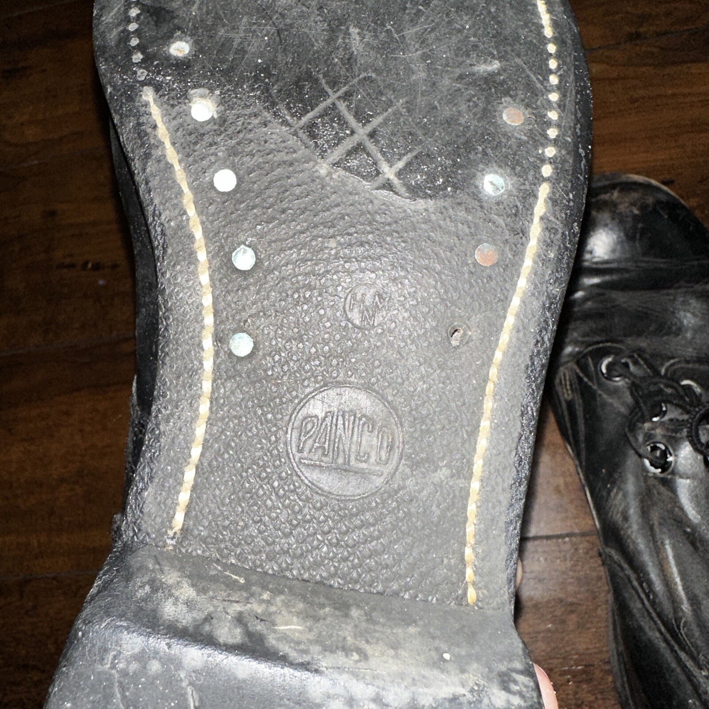 VTG Military Black Lace Up Work Boots 1950s 50s 60s Post WWII Size 8 ? High