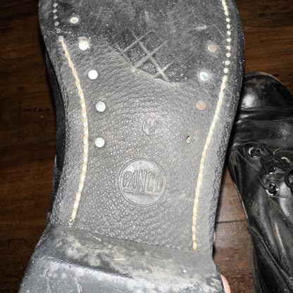 VTG Military Black Lace Up Work Boots 1950s 50s 60s Post WWII Size 8 ? High