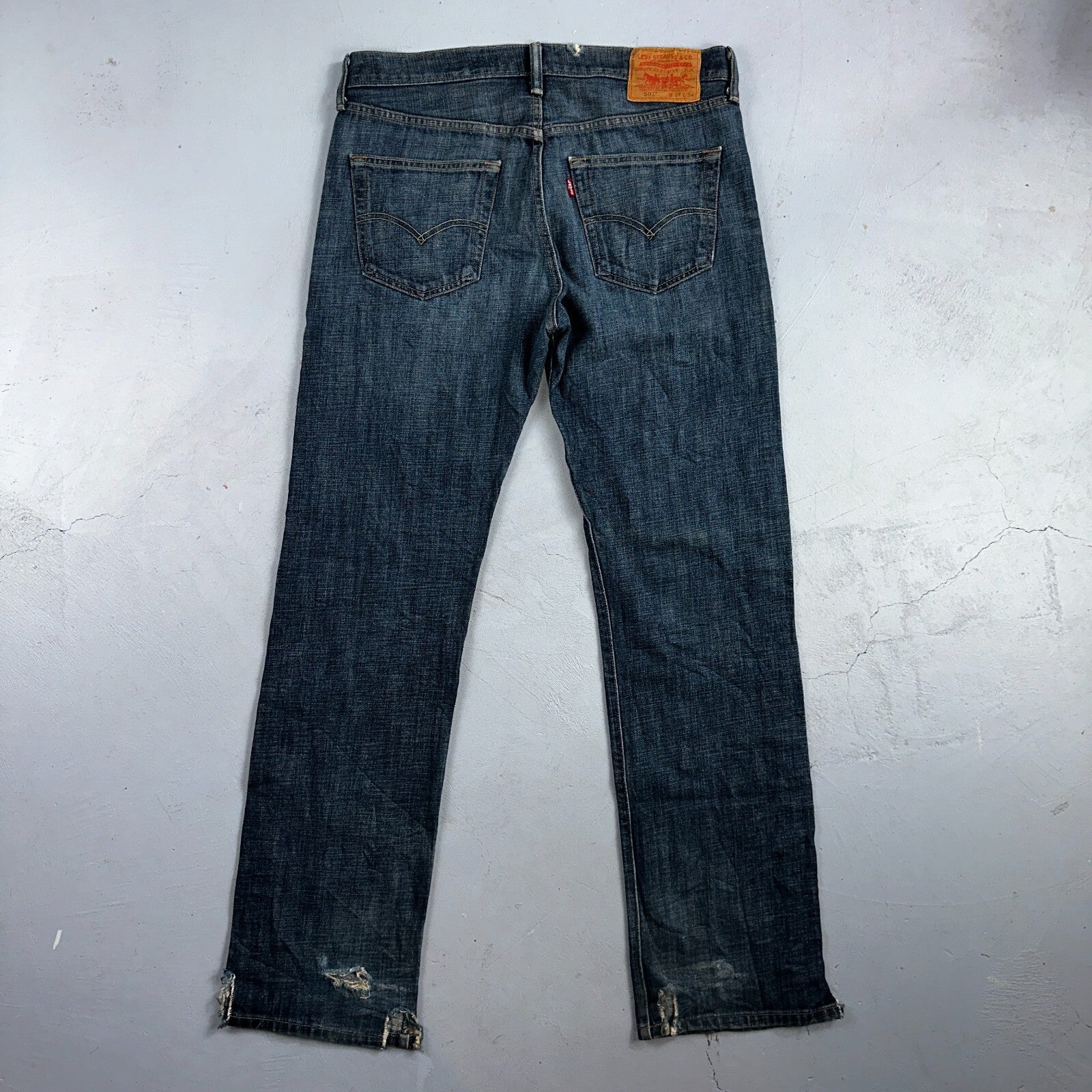 Levis 501 Vintage Y2K XX Straight Leg Jeans Blue Med Wash 33x34 Act 34x32