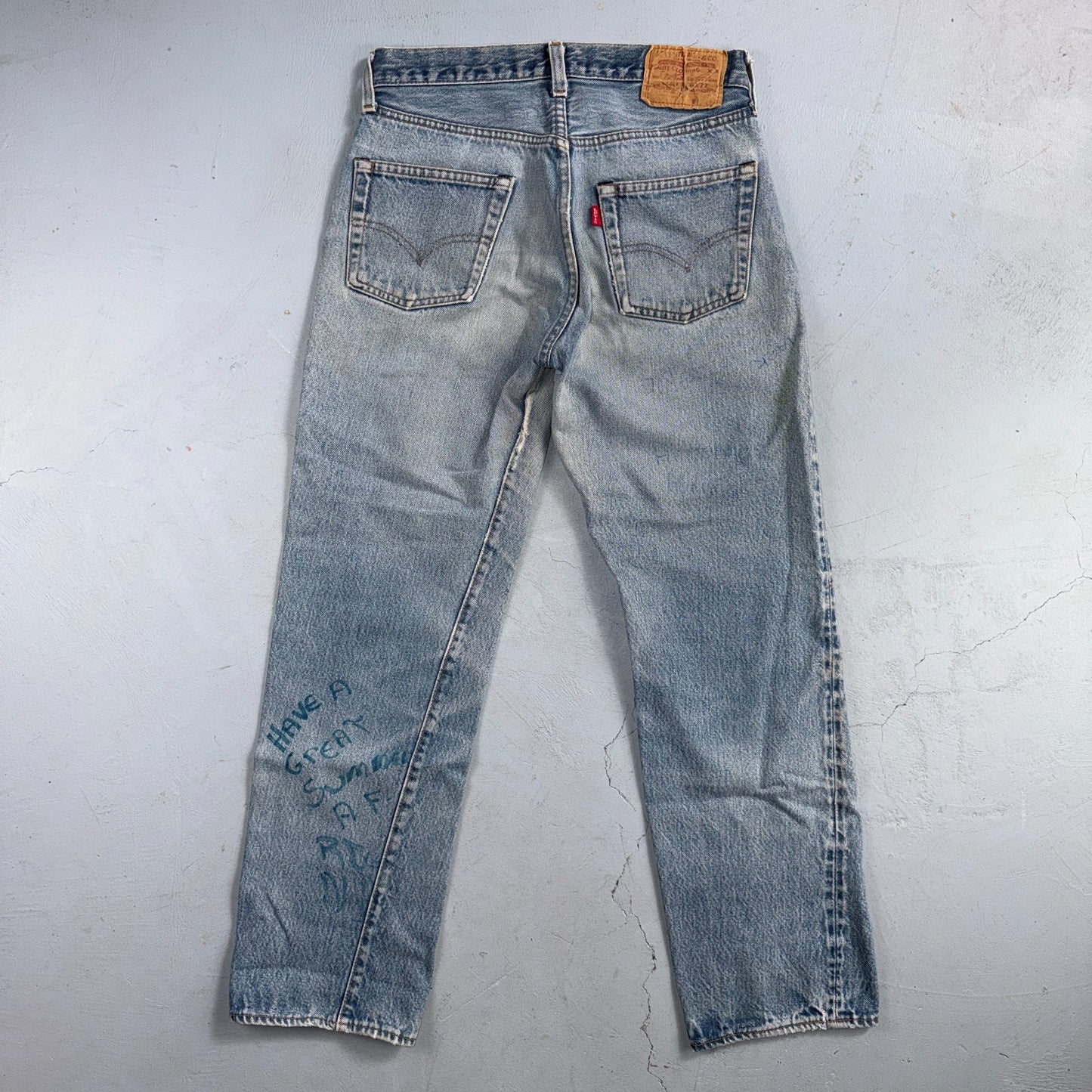 Levis 501 Vintage 80s Redline Selvedge USA XX Jeans Light Wash 30x32 Act 29x28