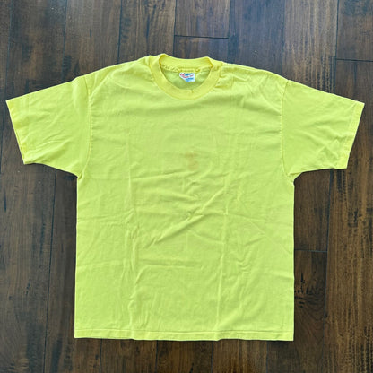Oregon Silverton Vintage T Shirt Yellow Blank Front Jubilee Sports Hanes 80s
