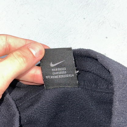 Nike Therma Quarter Zip Training Top Mens S Black Pullover Fleece Lined VTG