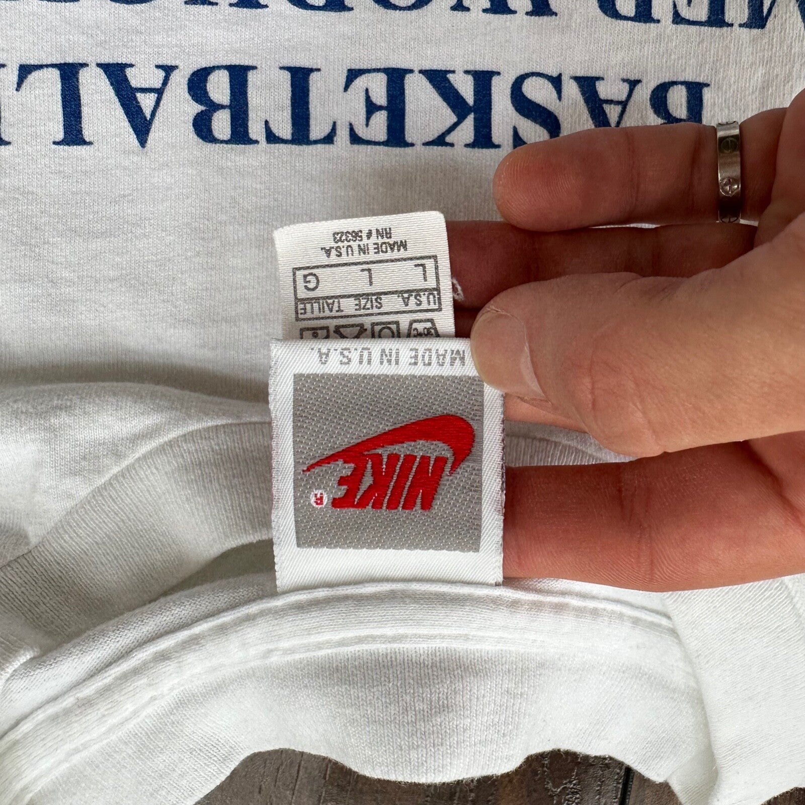 Nike Basketball Summer Vintage T Shirt Workout Plan 90s Gray Tag Rare Just Did