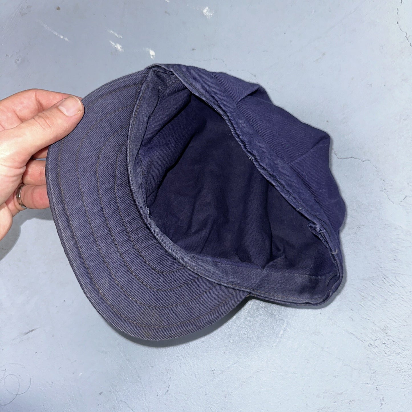 Vintage 1960s 60s Carhartt Union Workwear Engineer Cap Hat Conductor Heart Logo