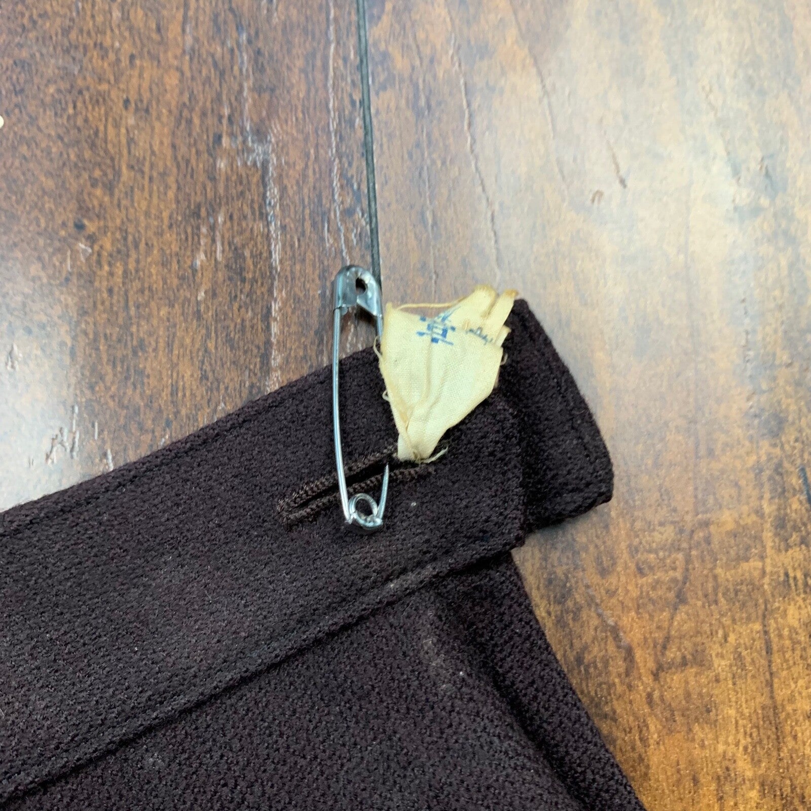 Vintage USA Rockabilly Womens Dress Brown Skirt 60s 70s Top Bottom Sanforized