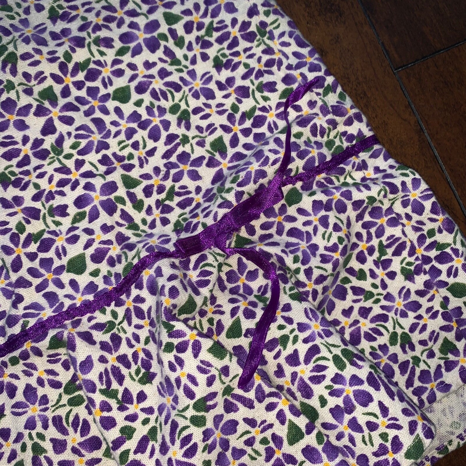 70s Women's Vintage House Dress Kaftan MuMu Shift Purple Floral 80s Hipster Cute