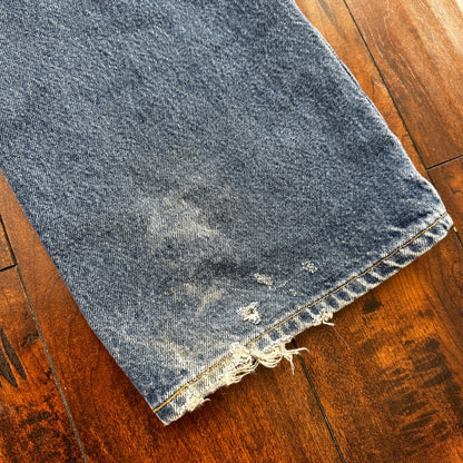Levis 517 Vintage 90s USA Orange Tab Bootcut Flare Blue Jeans 38x32 Act 35x30