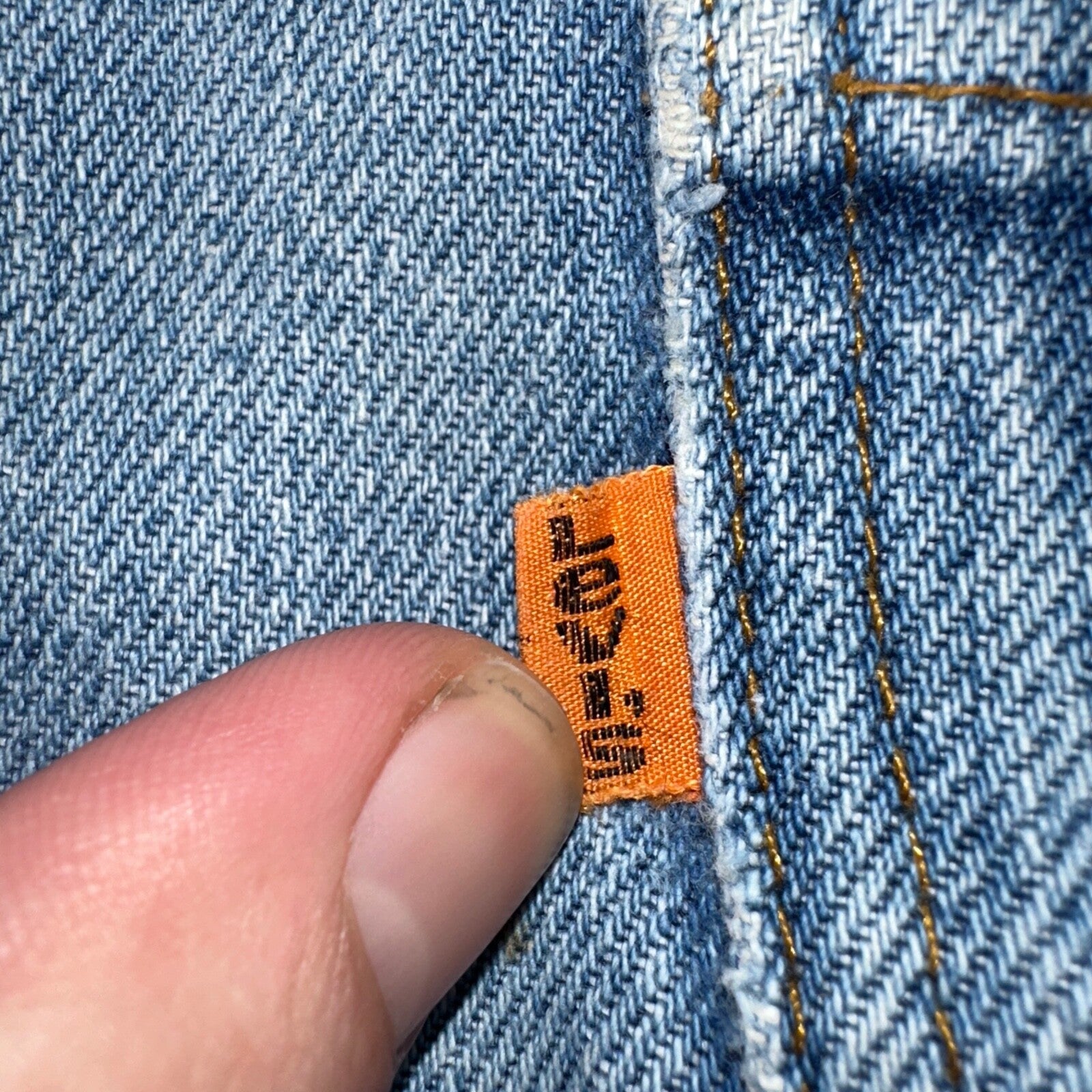 Levis 517 Vintage 80s USA Orange Tab Bootcut Flare Blue Worn Jeans Act 32x34