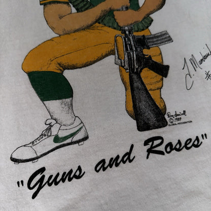 Tony Mandarich NFL Green Bay Packers VTG Nike T Shirt Guns N Roses Rap Football