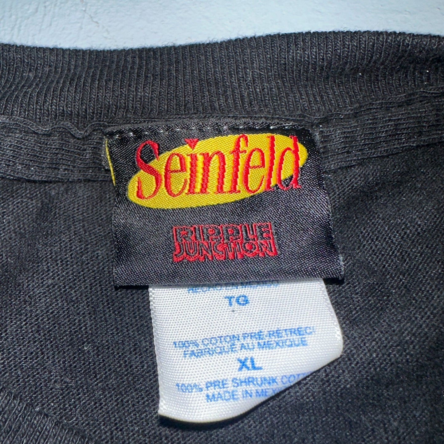 Seinfeld Serenity Now Black Ripple Junction T Shirt XL Vintage Style 90s Tv Show