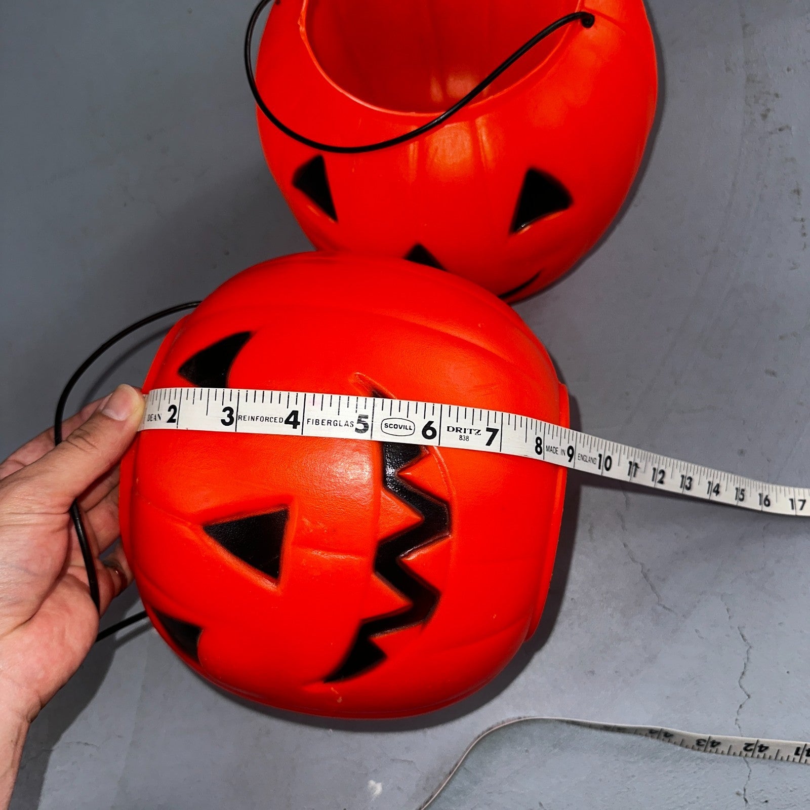 Vtg 1980s General Foam Plastics Pumpkin Pail Bucket Made in USA Retro Halloween