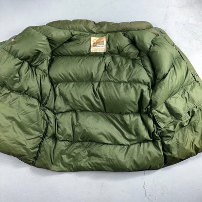 VTG Teton Mountain Coat Goose Down Puffer Coat Green Hunting Hiking 1960s 60s