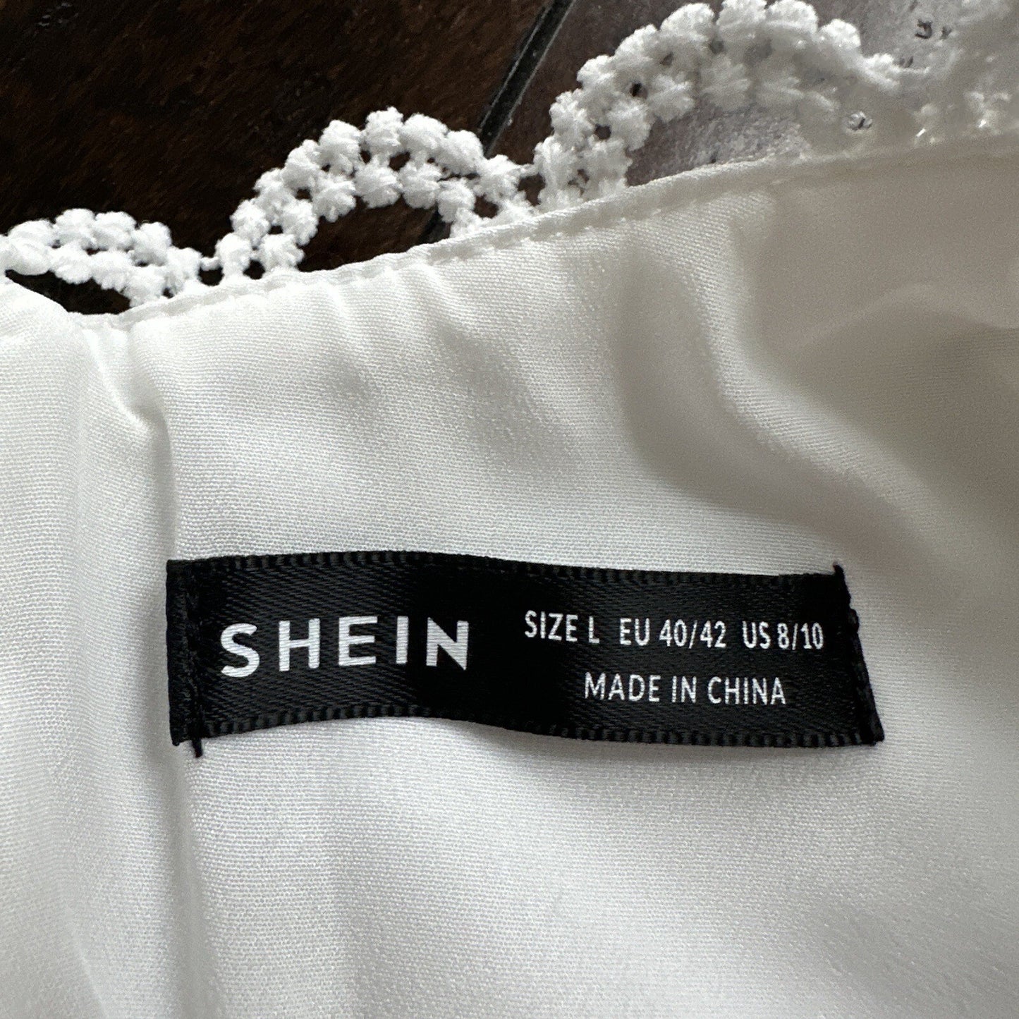 SHEIN MOD Ruched Bust Shirred Back Puff Sleeve Front Dress White Sexy Summer