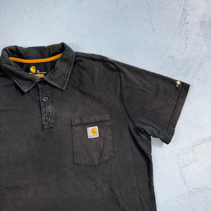 Carhartt Mens Force Short Sleeve Pocket Polo Shirt Black Size XL 103569 001