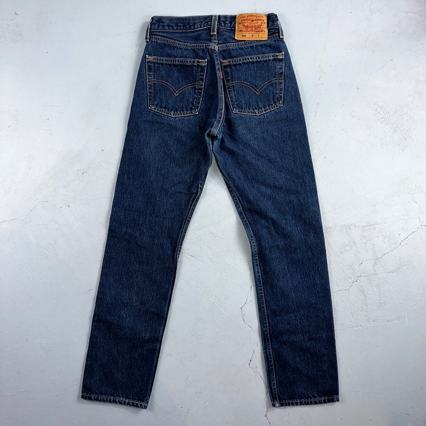 Levis 501 Vintage 90s USA XX Straight Leg Jeans Blue Dark Wash Act 24x29
