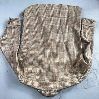 VTG 1960s EMPIRE USA Men’s M Brown Plaid Wool Shirt Rockabilly RARE 50s 60s