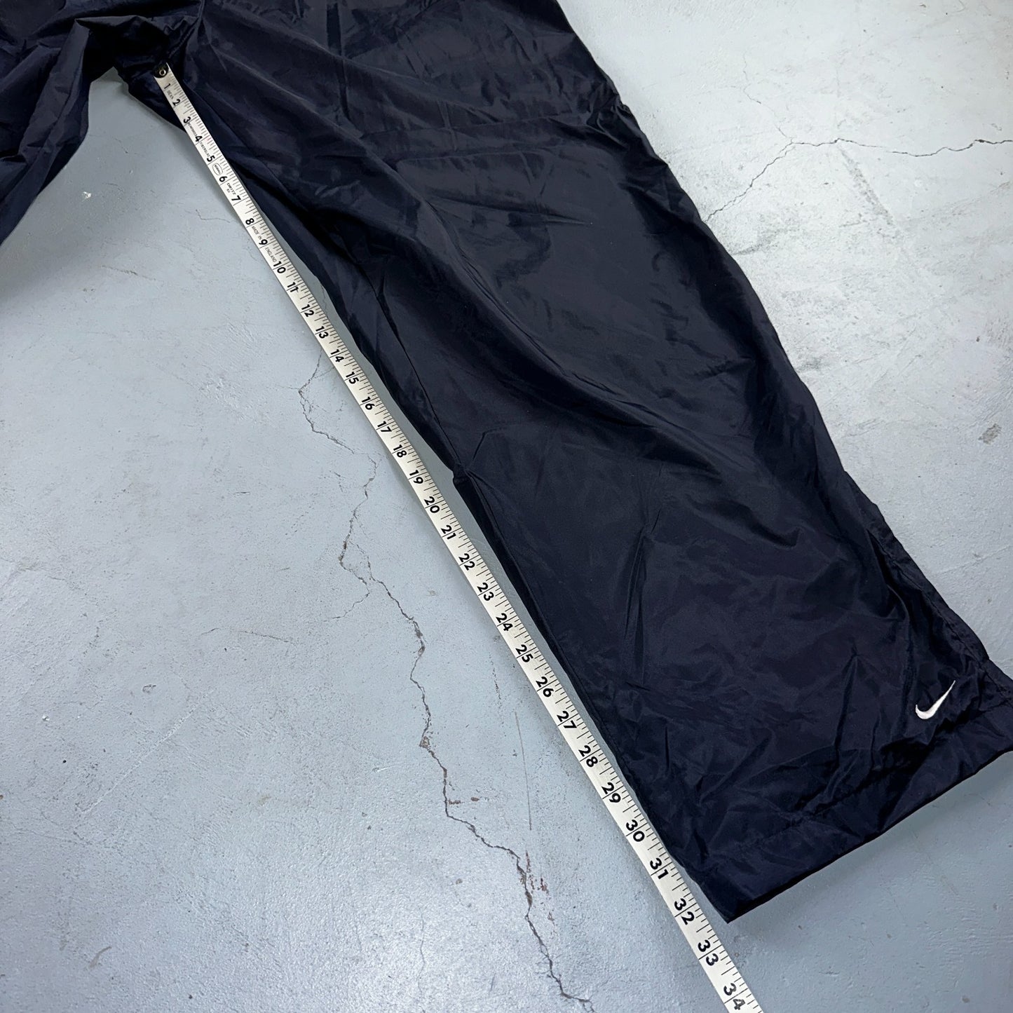 Nike VTG 90s Windbreaker Track Pants Ankle Zip Netted Blue 1990s Essential