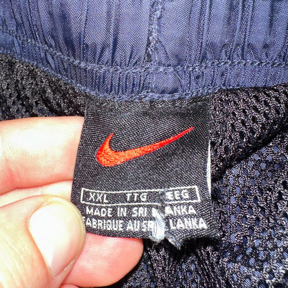 Nike VTG 90s Windbreaker Track Pants Ankle Zip Netted Blue 1990s Essential