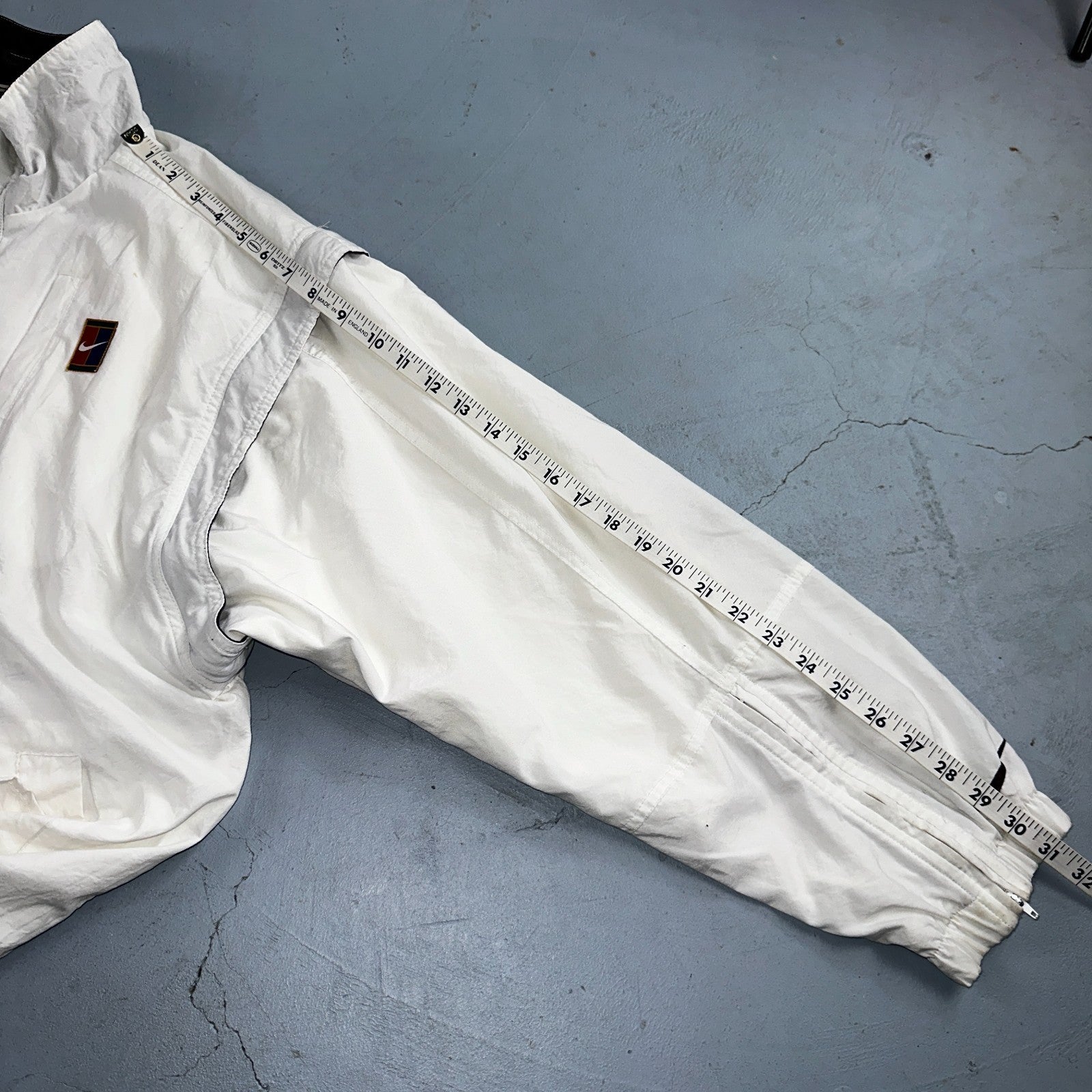 Nike Jacket Vintage 90s Challenge Court Tennis Vest Removable Sleeves RARE White