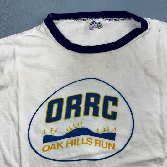 Oregon Champion 80s Ringer ORRC Run VTG T Shirt 1980s Sun Fun Graphic XL Cool