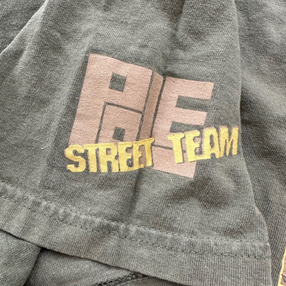 POLE Vintage T Shirt Skate Rap Music Grunge Nirvana Green Army Gildan XL Faded