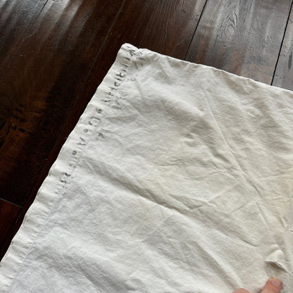 VTG WWII Pillow White Cotton USN Cover 1940s US Army Pillowcase 40s 50s