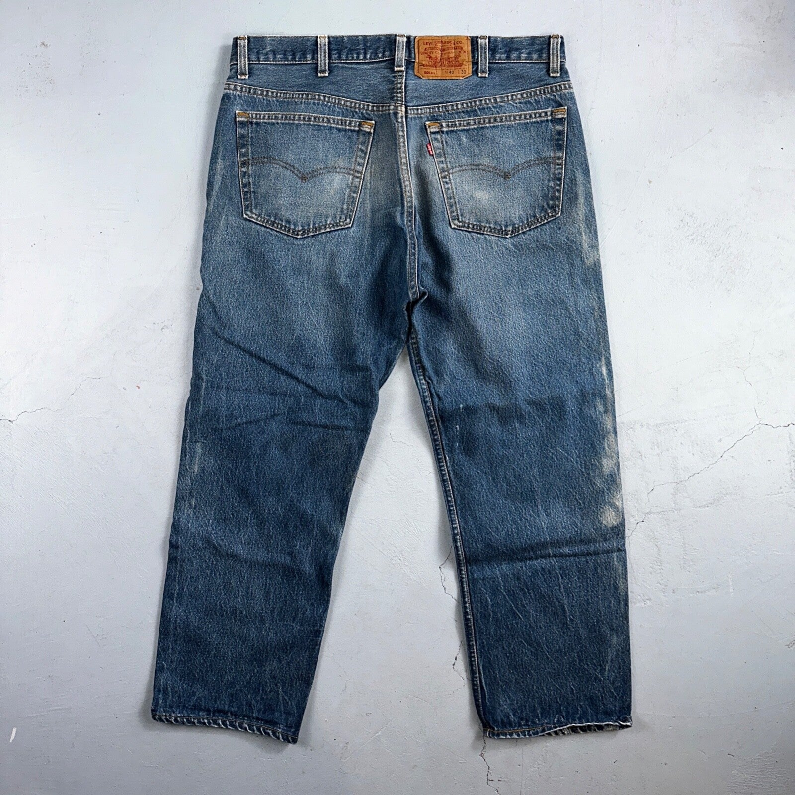 Levis 501 Vintage 90s USA XX Straight Leg Jeans Blue Med Wash 40x30 Act 36x27