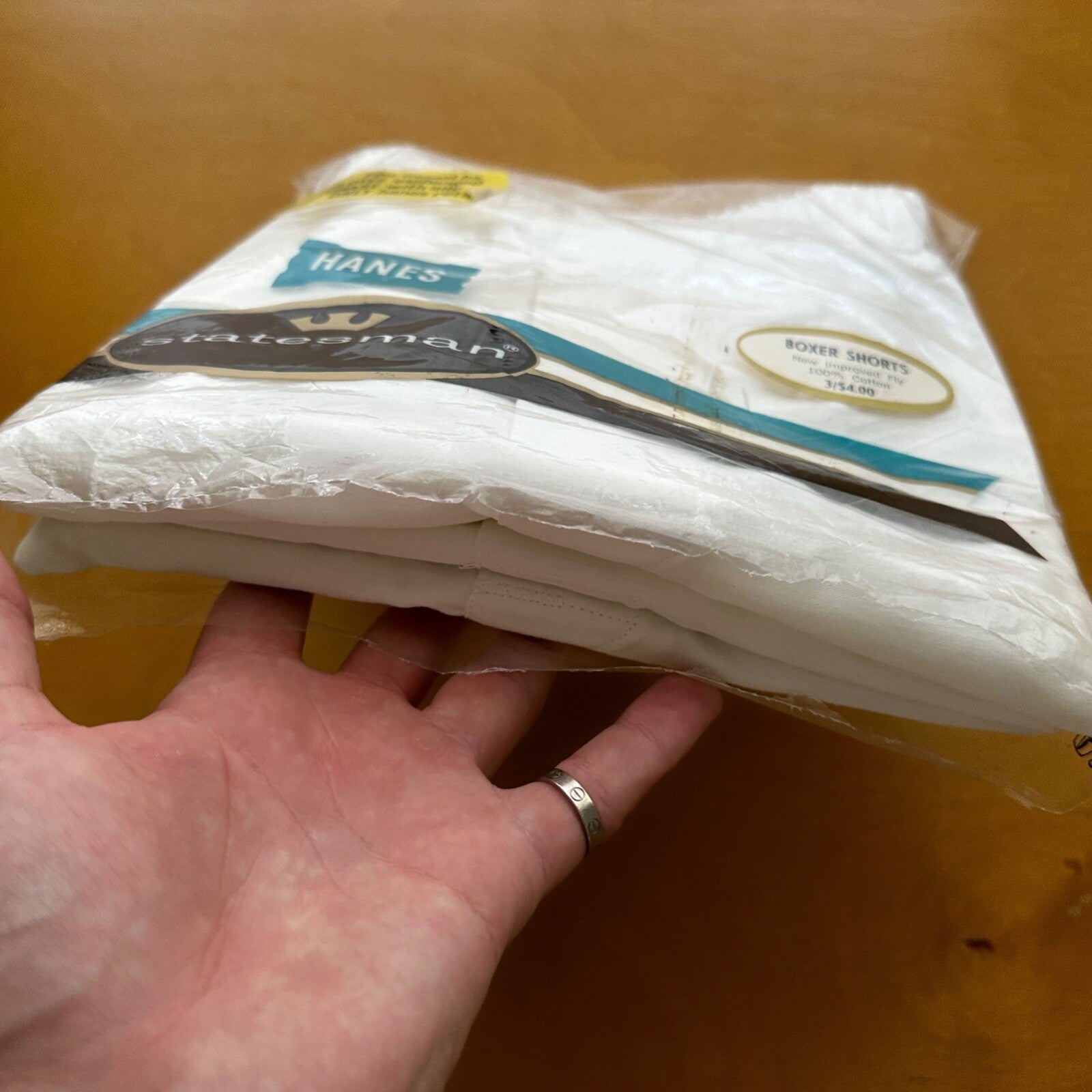 VTG 1960's Mens Hanes Boxer Shorts Underwear 3 Pack Size 30 Deadstock NOS 60s