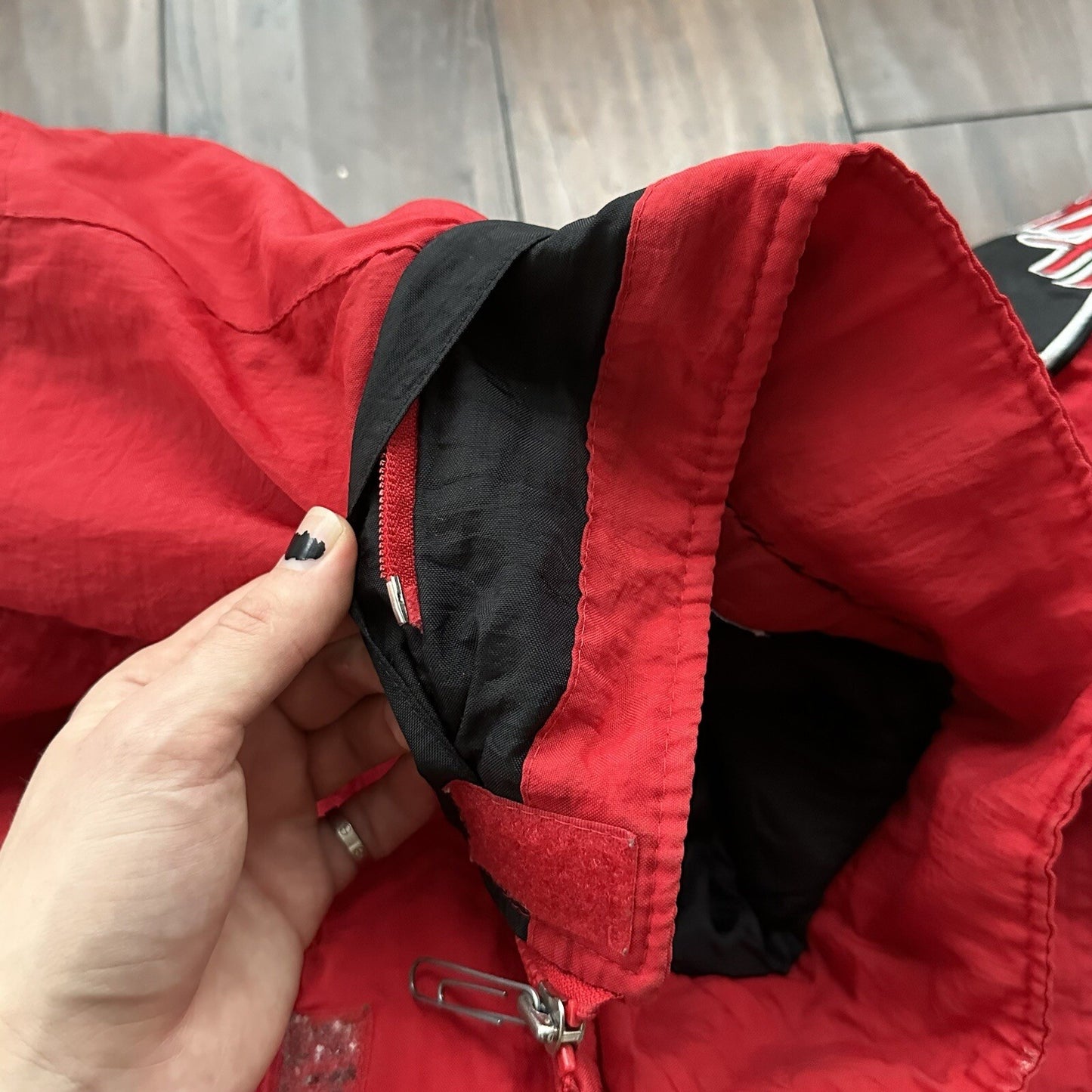 Vintage 90s 80s Nebraska Huskers Full Zip Starter Jacket Puffer Men's Large NCAA