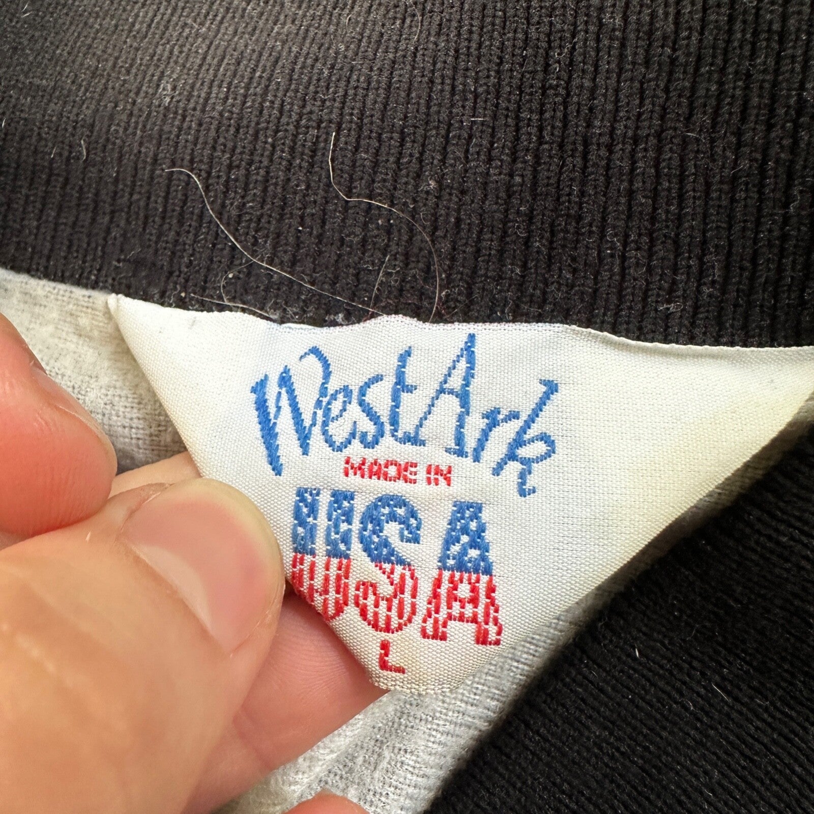 VTG 80s GTX Plymouth Satin Bomber Jacket USA West Ark Rare 90s White