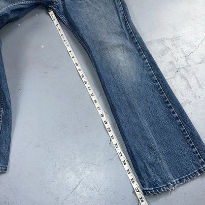 Levis 517 Vintage 80s USA Orange Tab Bootcut Flare Blue Worn Jeans Act 32x28