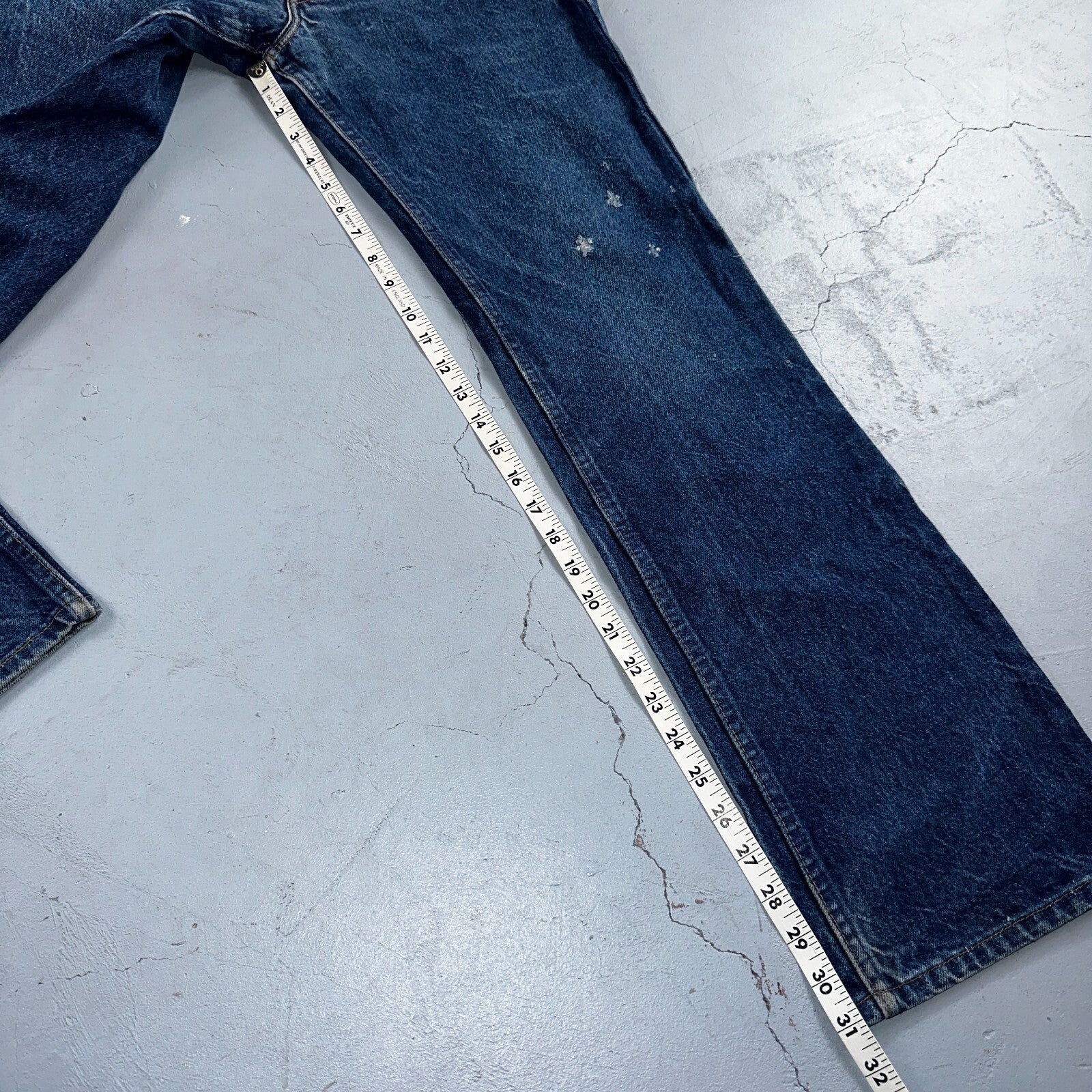 Levis 517 Vintage 90s USA Orange Tab Bootcut Flare Blue Worn Jeans Thrash 32x32