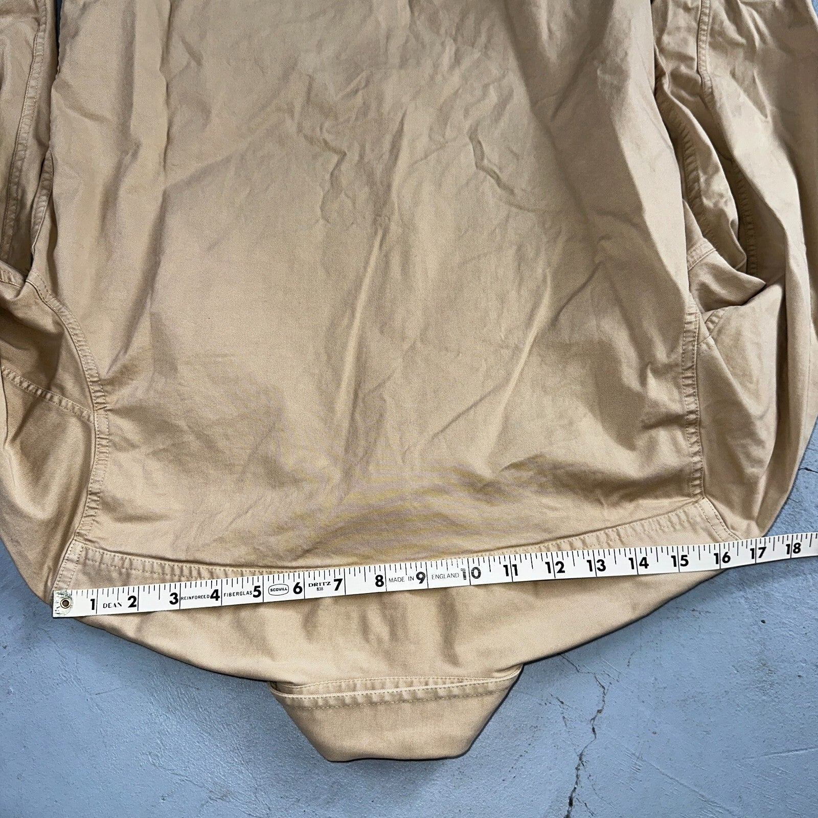 J Peterman Shirt Mens M Khaki Officer & Gentleman Field Shirt Safari Outdoor VTG