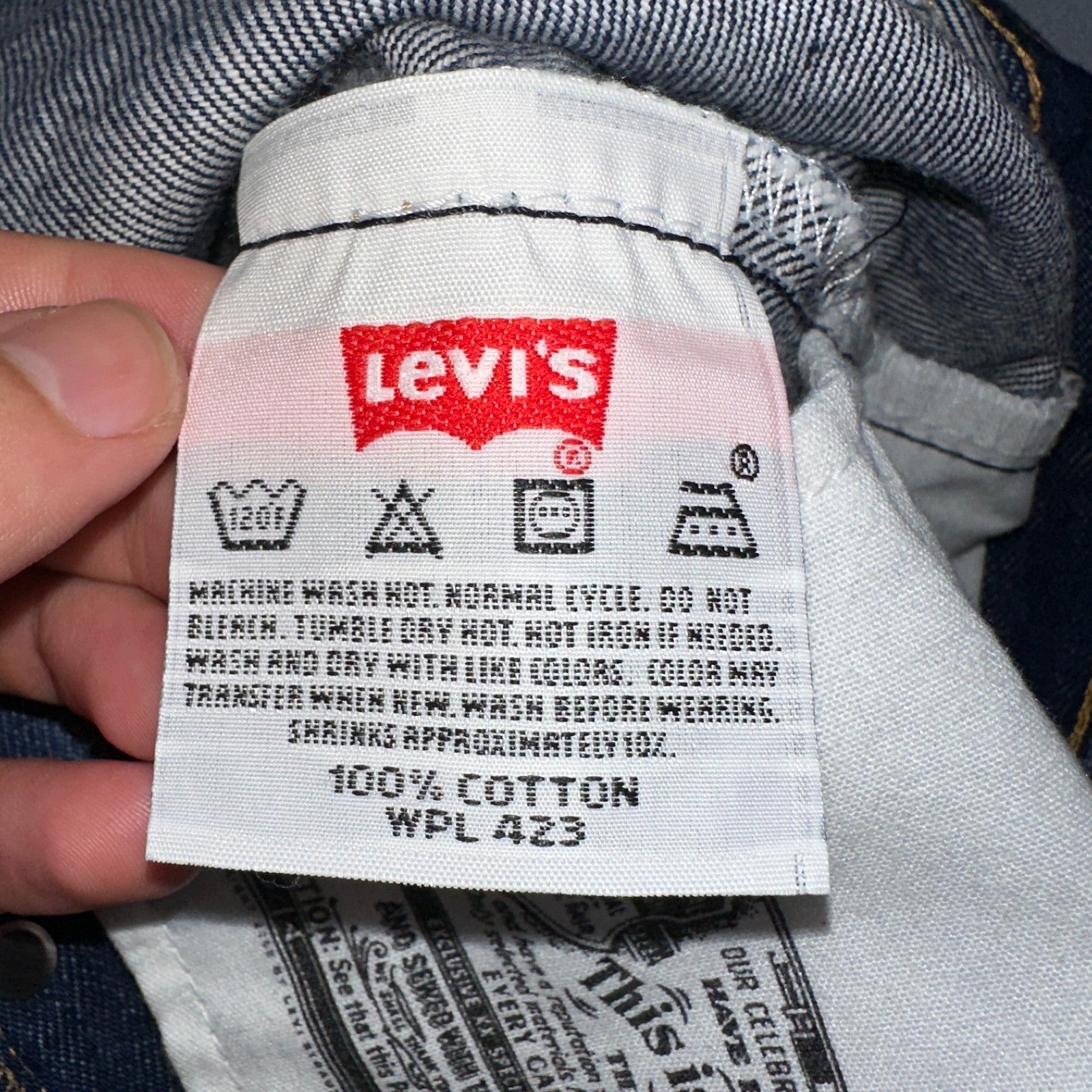 Levis 501 Vintage Y2K 90s XX Straight Leg Jeans Blue Dark Wash 36x40 Act 34x35