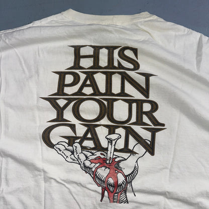 Rare Vintage 90s Living Epistles Lords Gym Graphic Jesus AOP Shirt 2XL Rap Band