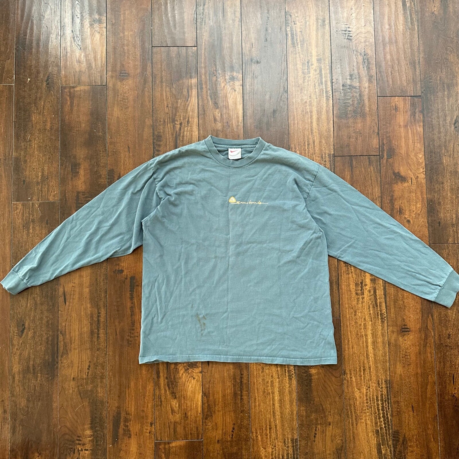 ACG Nike Snowboards Vintage T Shirt 90s Blue White Tag Rare Sports Jordan Used