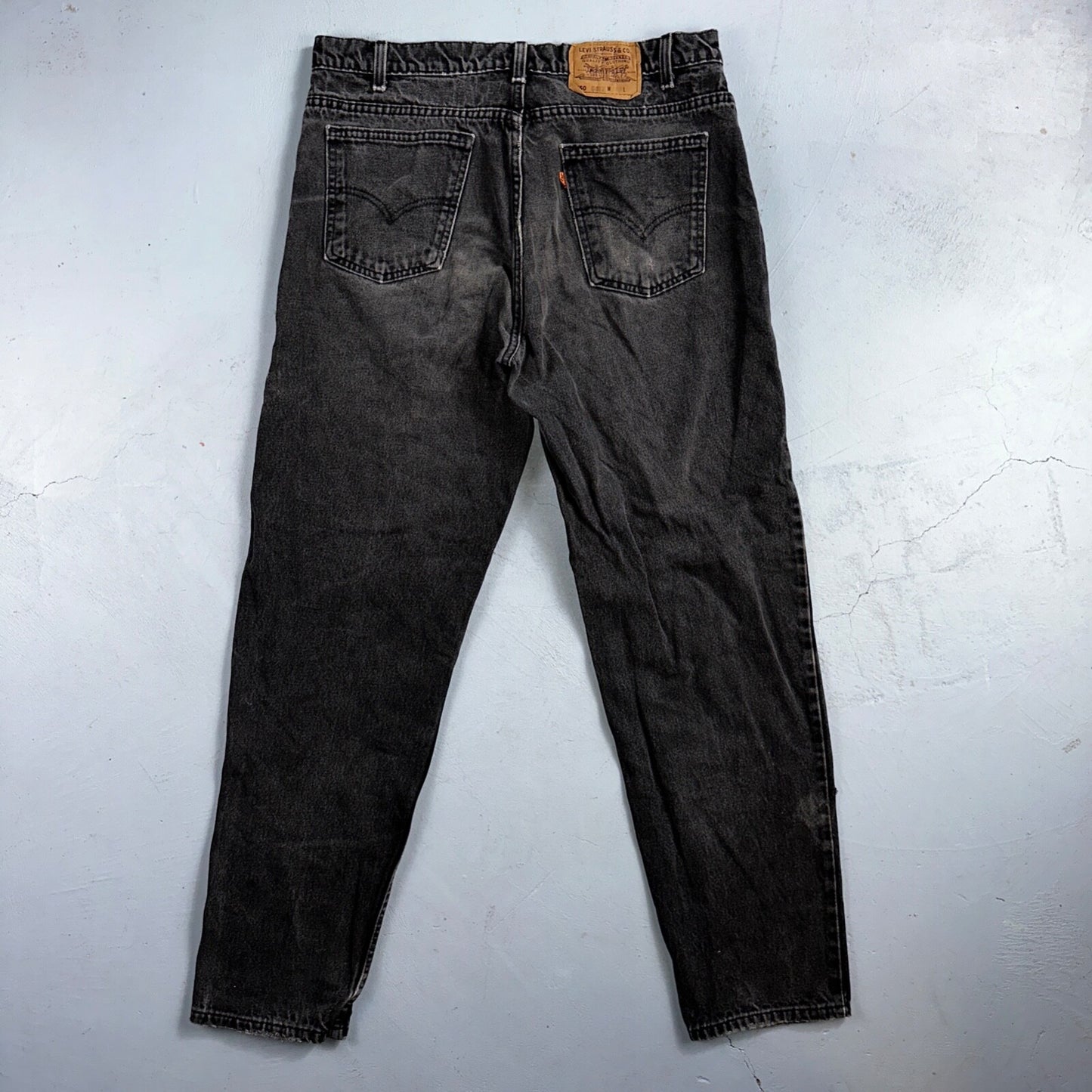 Levis 550 Vintage 90s USA Orange Tab Jeans 38x32 Black Med Wash 501 Act 36x31