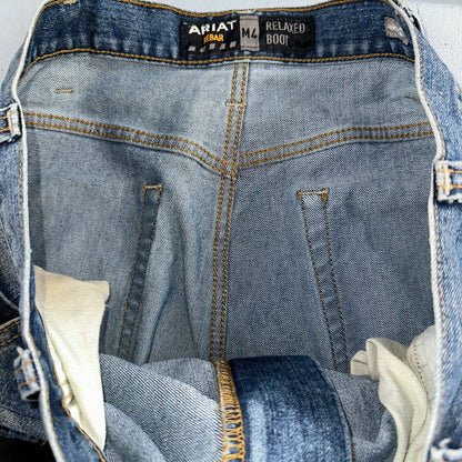 Ariat Rebar Jeans Men's 35x34 Blue M4 Workhorse Edge Boot Cut Western