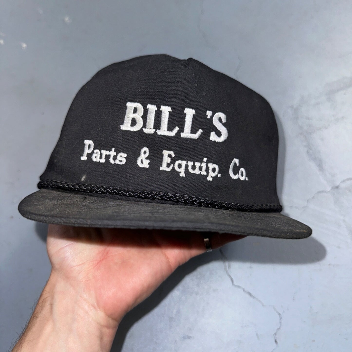 Bills Part Equip Text Funny VTG Hat Cap Snapback Commercial Fun Bill Quote