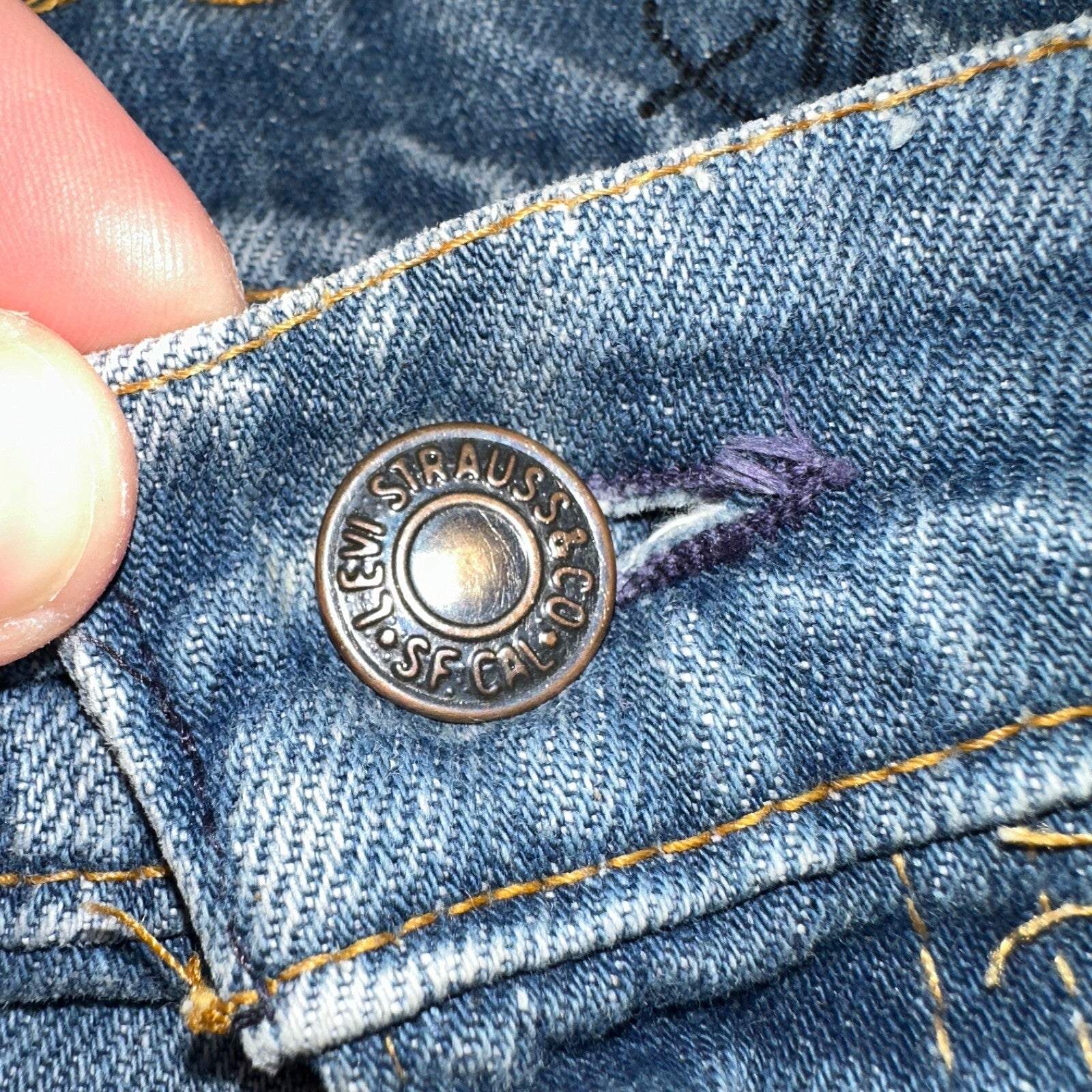 Levis 646 Vintage 70s USA Orange Tab Bootcut Flare Blue Bell Bottom Jeans 40x30