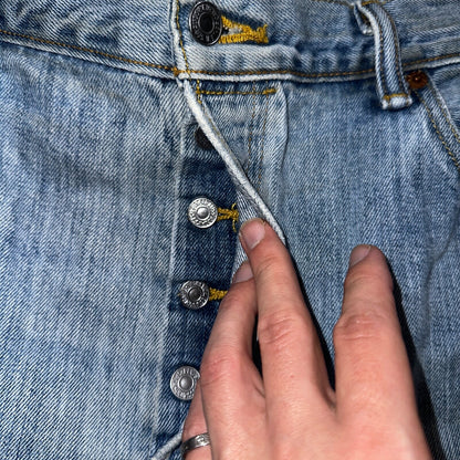 Levis 501 Vintage Y2K XX Straight Leg Jeans 36x30 Light Wash 2000s Act 35x29