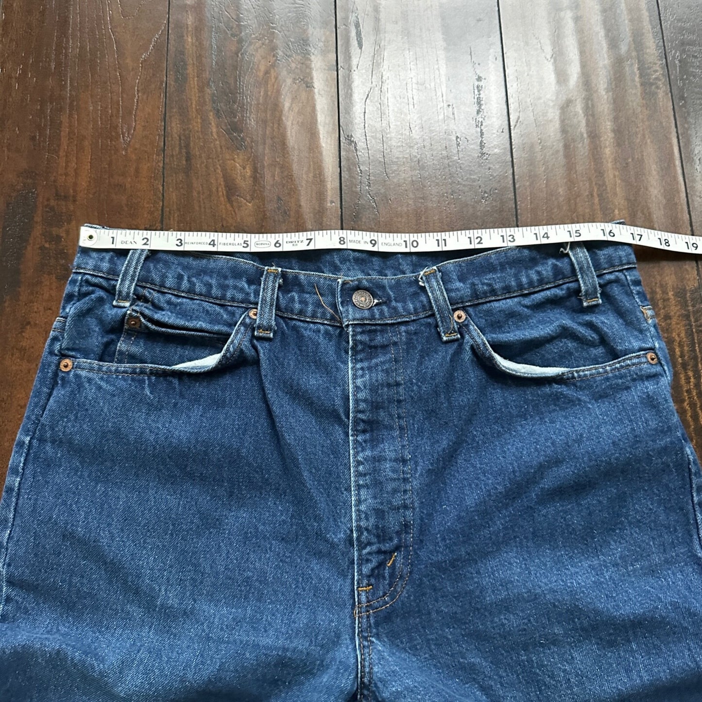 Vintage 80s Levis 646 Boot Flare Orange Tab 36x36 USA Blue Jeans 501 Act 33x34