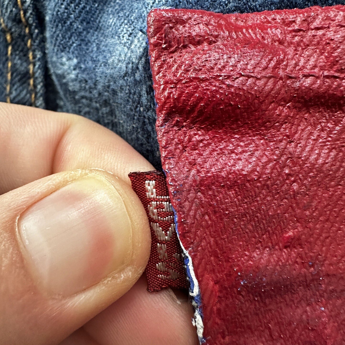 Vintage 90s Levis 501 29x34 USA Blue Denim Jeans Act 27x29 Med Wash Custom Bee