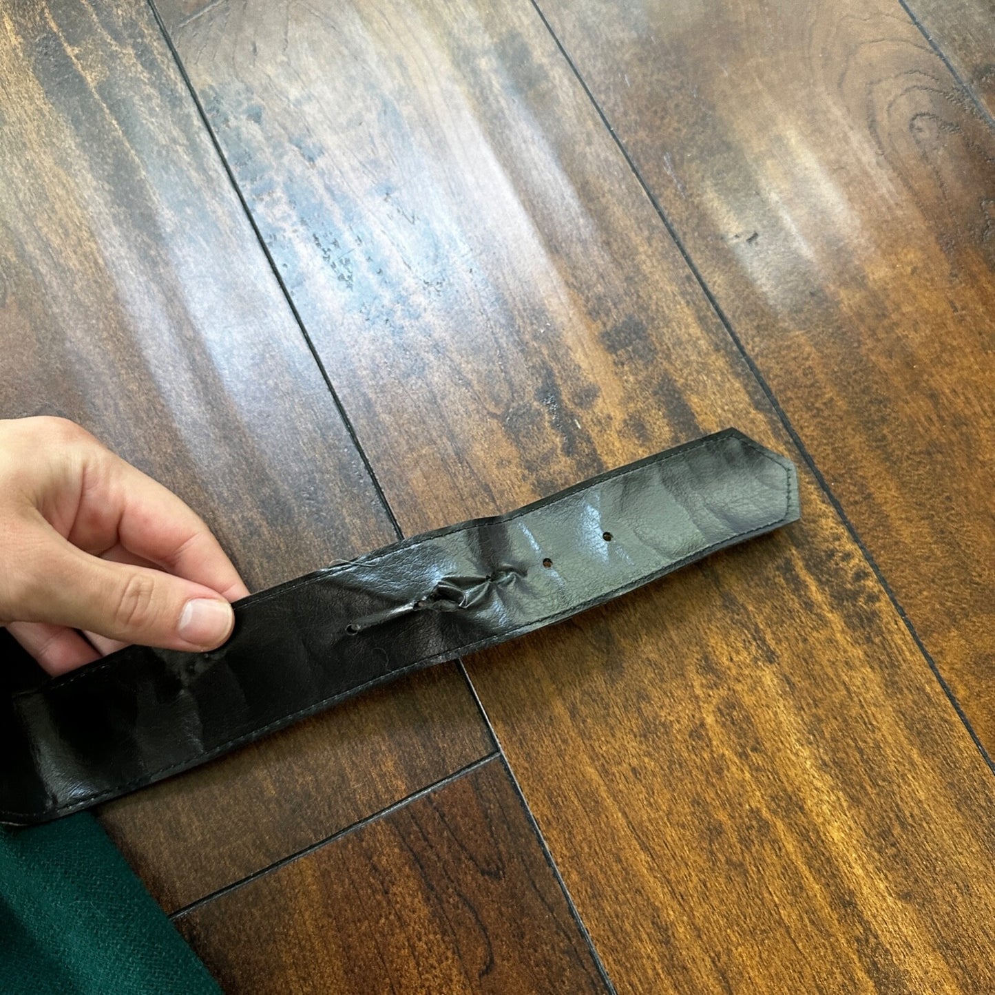 VTG 1960s Faded Green Wool Skirt Preppy Midi Knee Belt Loops 26" Waist Long 60s