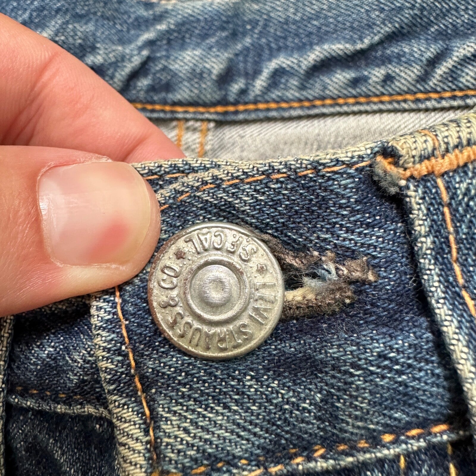 Vintage LEVIS 501XX Jeans Big E 1960s Denim Redline Selvedge 25x29 USA 60s 505