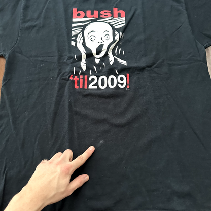 Bush President 2009 Election Vintage T Shirt Black FOTL Black Funny Art Scream