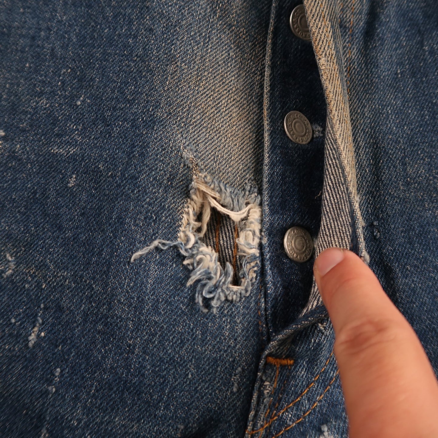 Levis 501 Vintage 70s SS Redline Selvedge USA XX Jeans Med Wash 38x32 Act 35x29