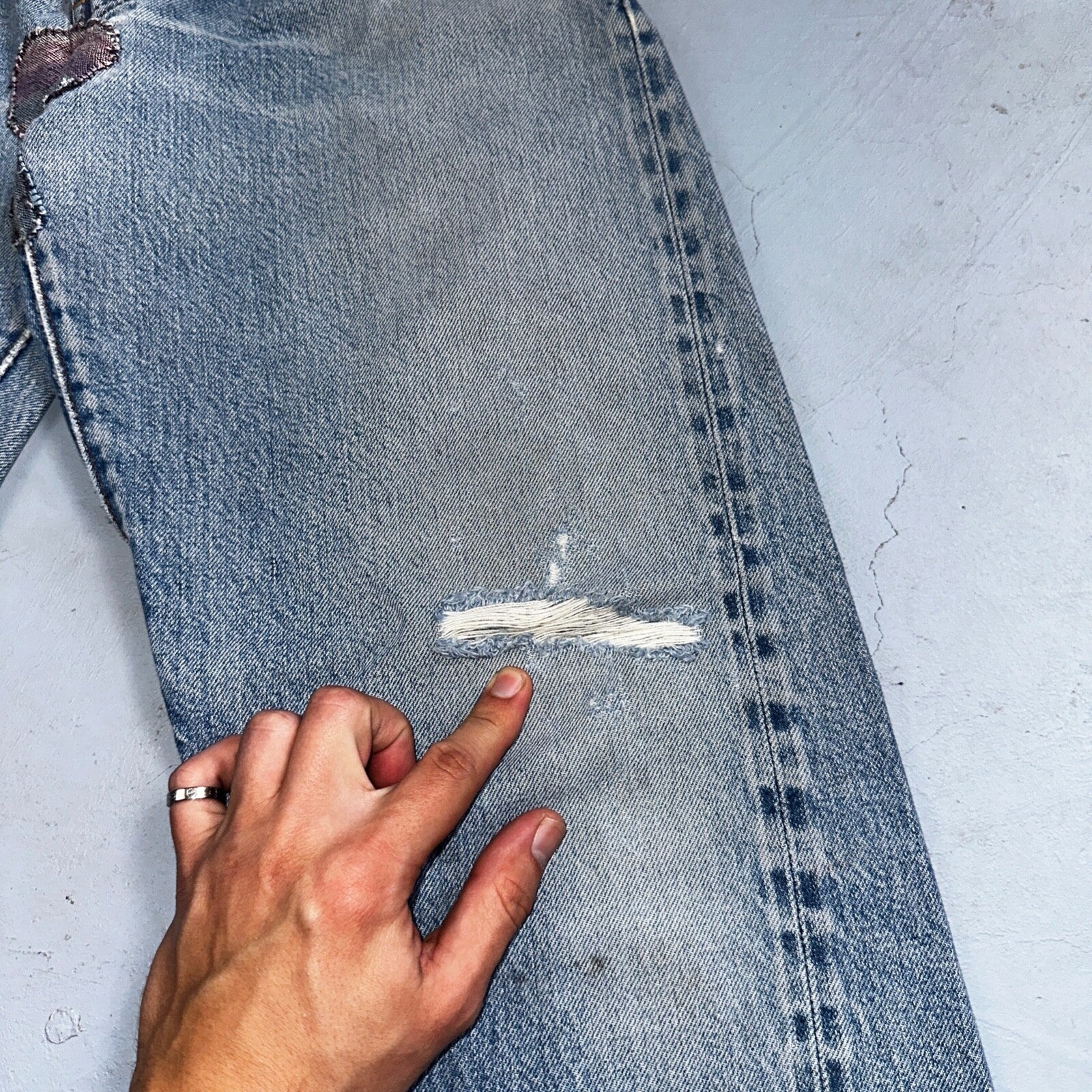 Levis 501 Vintage 80s Redline Selvedge USA XX Jeans Light Wash 1980s Act 29x28