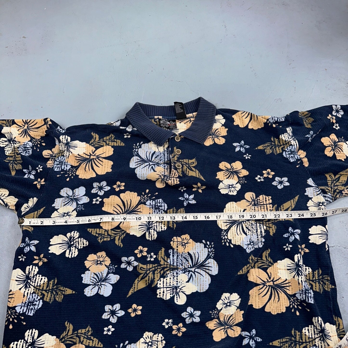 OP Hawaiian Shirt Ocean Pacific Floral Palm Tree Cotton VTG 90s Print Aloha XL